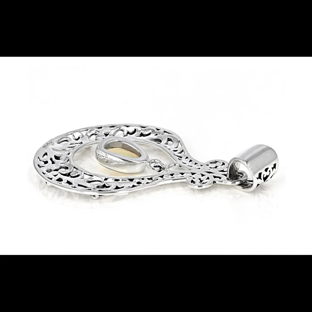 New Sterling silver and opal pendant